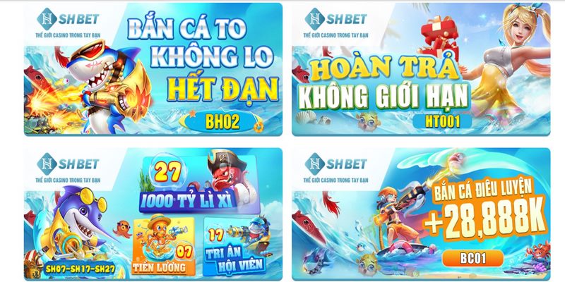 Khuyến Mãi SHBET Thưởng Chiến Thắng Nổ Hũ Bắn Cá No 1 2 Chi tiết mức thưởng chiến thắng bắn cá nổ hũ